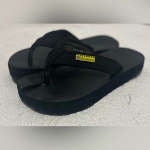 THE HEALING SOLE Plantar Fasciitis Relief Flip Flops Sandals Black Womens 9.5 M8